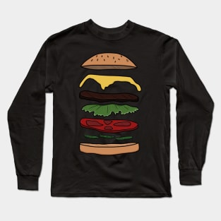 colored burger layers Long Sleeve T-Shirt